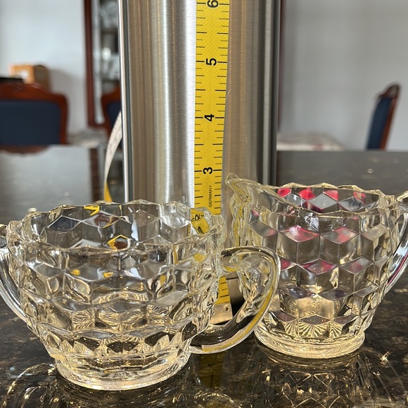 Vintage Crystal Creamer and Sugar Set - Picture 15 of 15